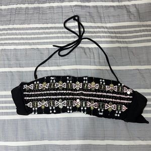 Bandeau/strapless bikini top